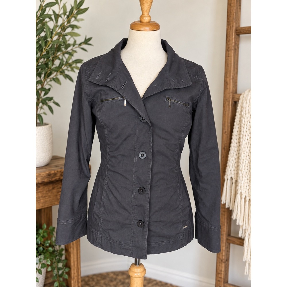 Mountain Equipment Company MEC Gray Organic Cotton Utility Field Jacket Size 14